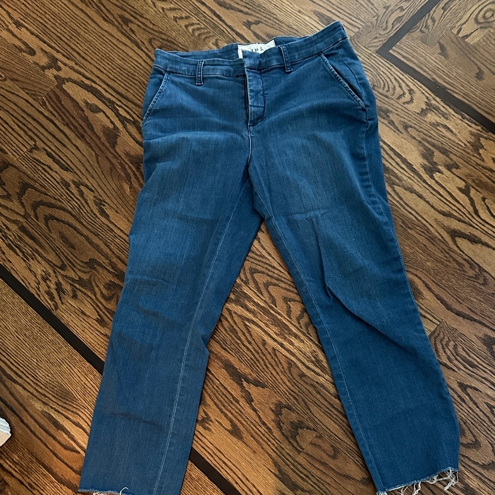 Frank & Eileen Dark Blue Cropped Trouser Jeans